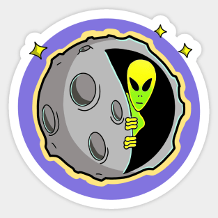 Moon is hollow - moon is fake Sticker